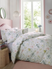 Cath Kidston White Pembroke Rose 100% Cotton Duvet Cover and Pillowcase Set - Image 1 of 4