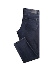 BOSS Blue Dark Wash Straight Stretch Denim Jeans - Image 7 of 8