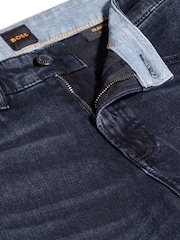 BOSS Blue Dark Wash Straight Stretch Denim Jeans - Image 8 of 8