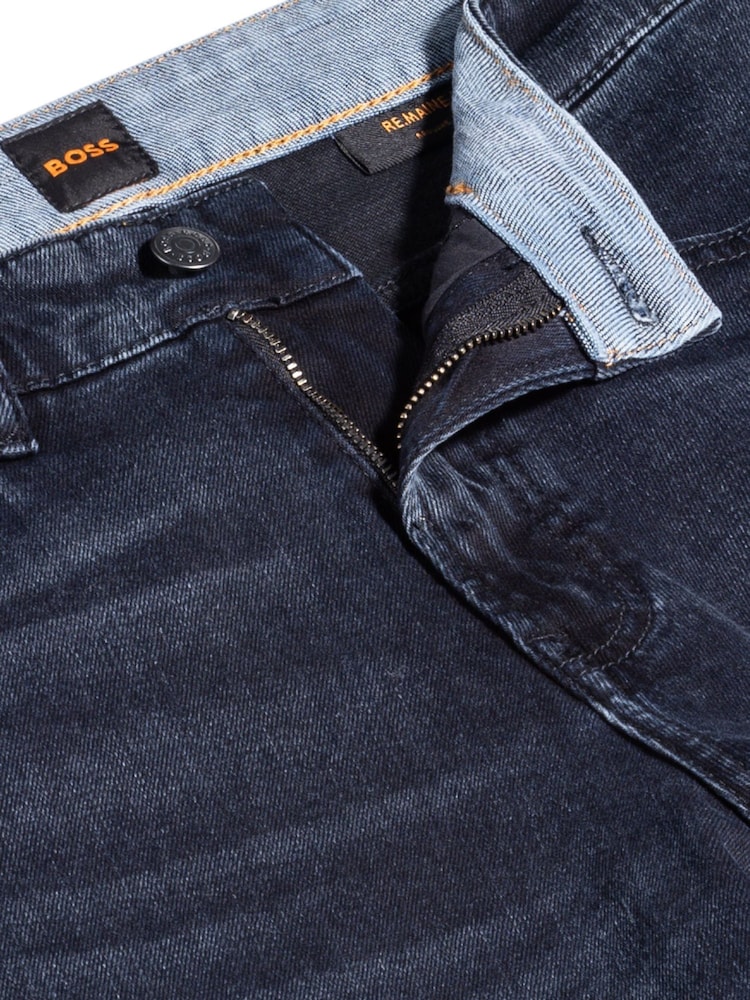 BOSS Blue Dark Wash Straight Stretch Denim Jeans - Image 8 of 8 BOSS Blue Dark Wash Straight Stretch Denim Jeans - Image 8 of 8