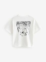 أبيض - تيشرت تلبيس واسع برقبة مستديرة Inksaints من smALLSAINTS - صورة 6 من 8