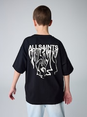 smALLSAINTS Black Oversized Inksaints Crew T-Shirt - Image 4 of 8
