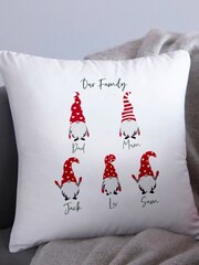 Personalised Christmas Family Gonk 100% Cotton Cushion by Koko Blossom - Image 1 of 3