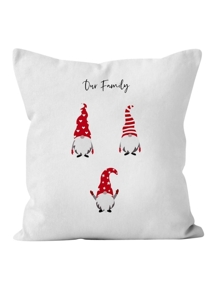 Personalised Christmas Family Gonk 100% Cotton Cushion by Koko Blossom - Image 2 of 3