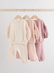 ורוד/שמנת - Baby Sweatshirt & Joggers 6 Piece Set (0mths-2yrs) - תמונה 2 מתוך 14