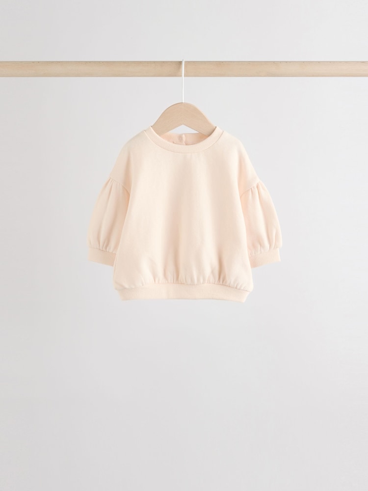 Cream/Pink Baby Sweatshirt & Joggers 6 Piece Set (0mths-2yrs) - Image 3 of 14