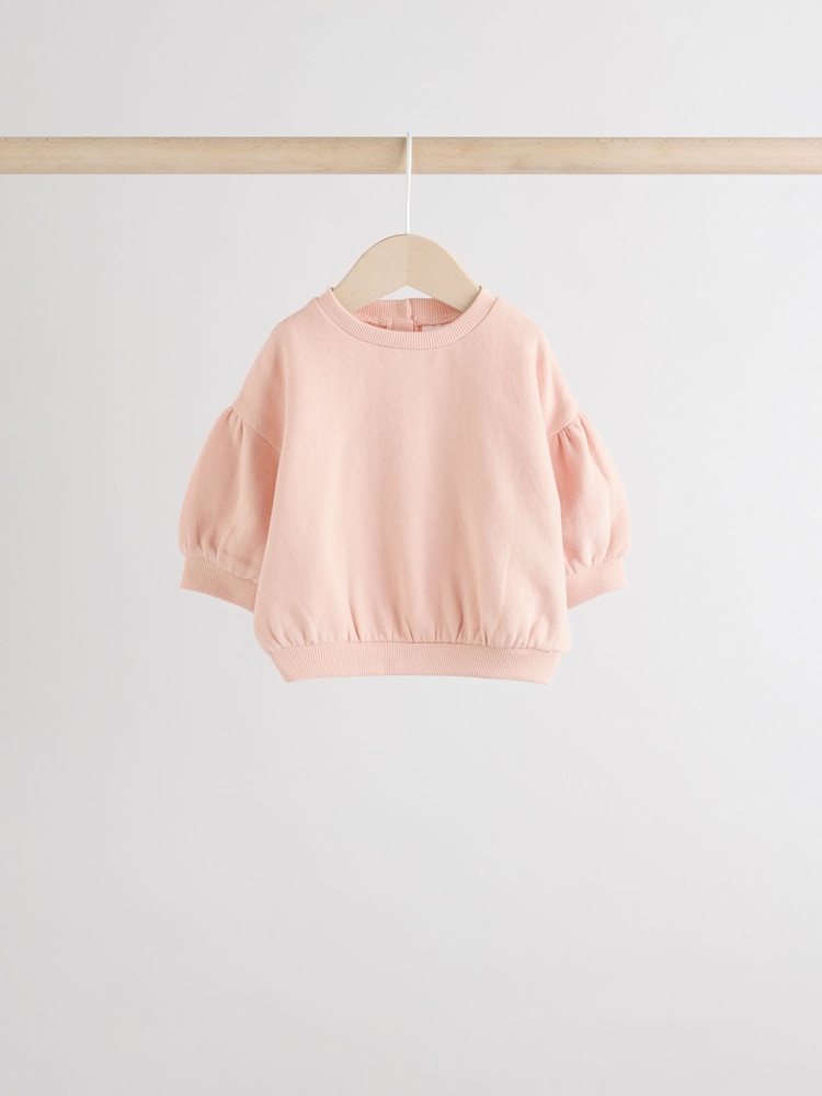 Cream/Pink Baby Sweatshirt & Joggers 6 Piece Set (0mths-2yrs) - Image 7 of 14