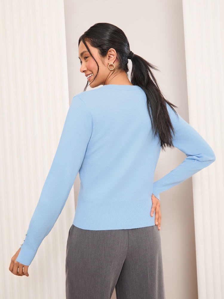 Friends Like These Blue Long Sleeve Crew Neck Jumper - Image 2 of 5