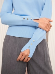 Friends Like These Blue Long Sleeve Crew Neck Jumper - Image 5 of 5