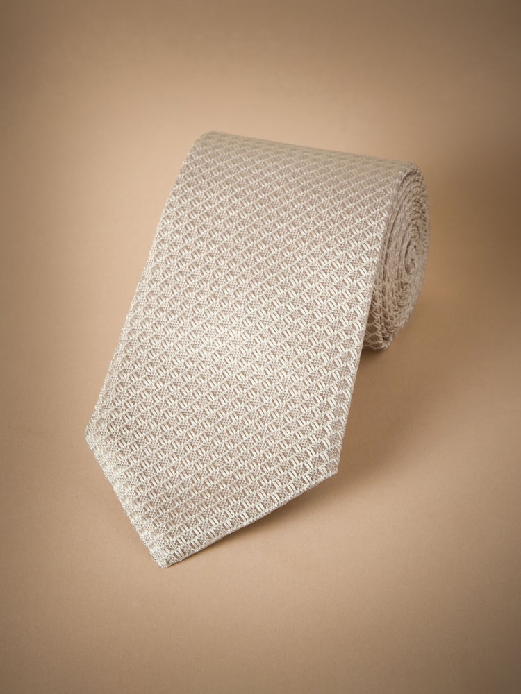 Neutral Signature Italian Silk Textured Tie - Image 1 of 3