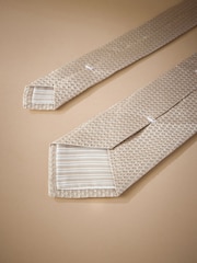 Neutral Signature Italian Silk Textured Tie - Image 3 of 3