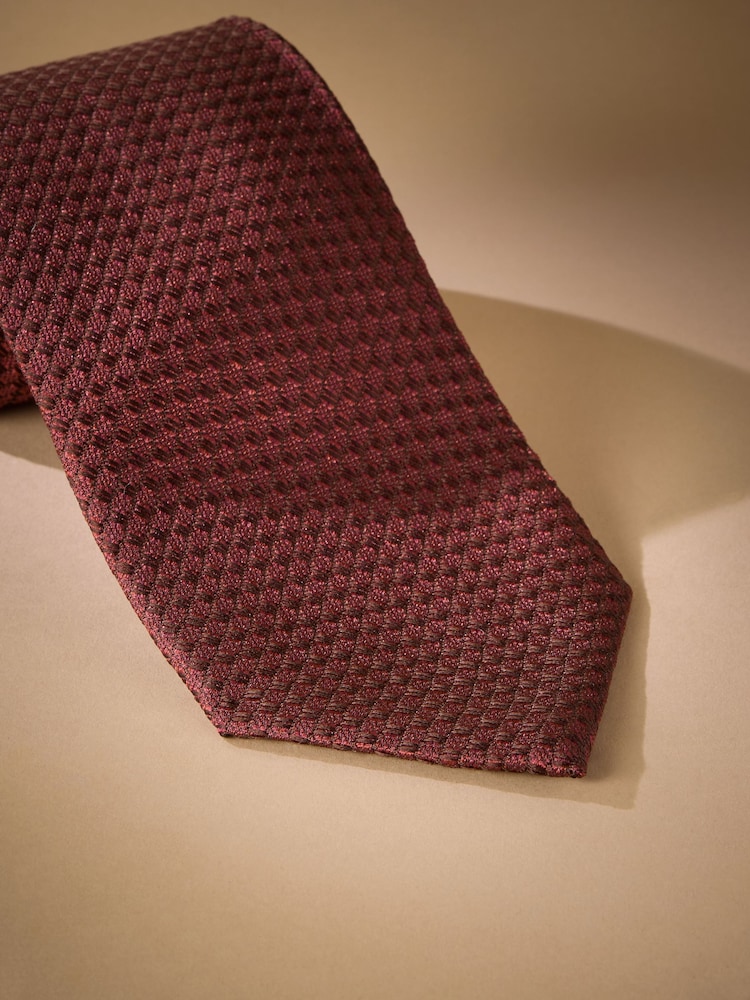 Orange Signature Italian Silk Textured Tie - Image 2 of 3