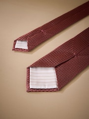Orange Signature Italian Silk Textured Tie - Image 3 of 3