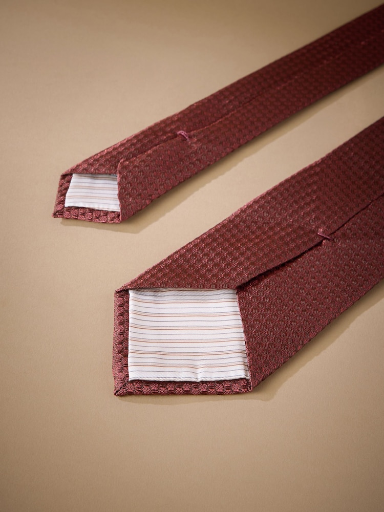 Orange Signature Italian Silk Textured Tie - Image 3 of 3