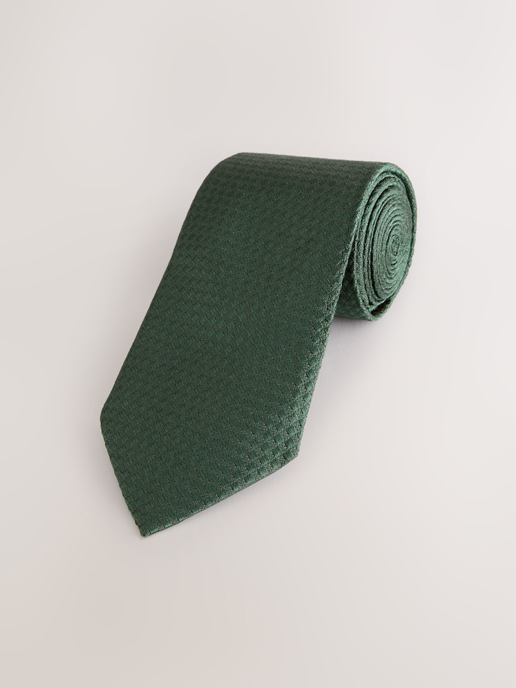 Green Signature Italian Silk Textured Tie - Image 1 of 3 Green Signature Italian Silk Textured Tie - Image 1 of 3