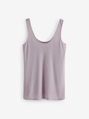 Rust/Cream/Mauve Purple Rib Vests 3 Pack - Image 10 of 14