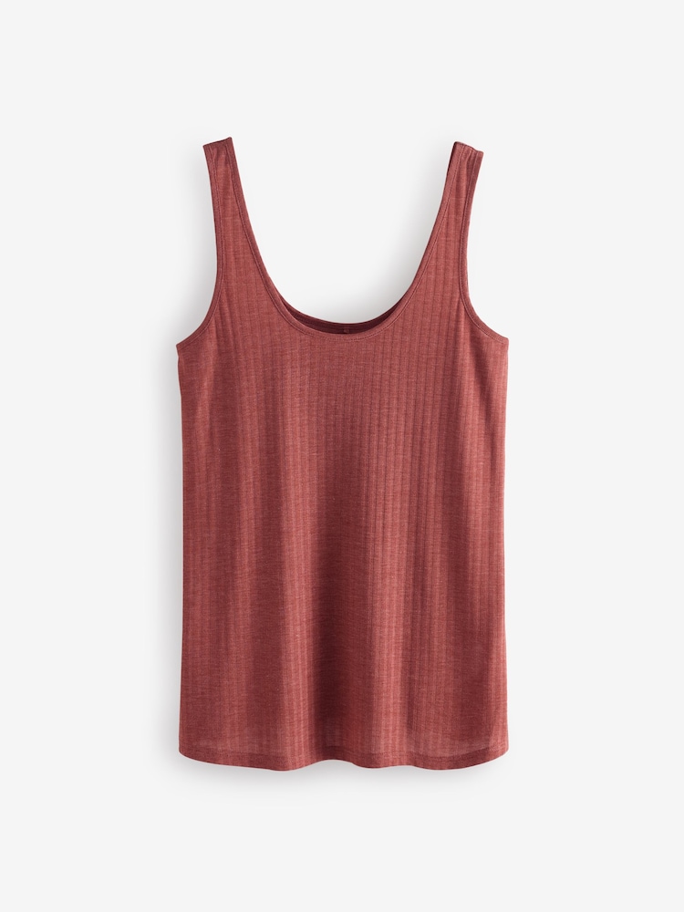 Rust/Cream/Mauve Purple Rib Vests 3 Pack - Image 11 of 14