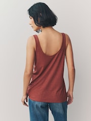 Rust/Cream/Mauve Purple Rib Vests 3 Pack - Image 7 of 14