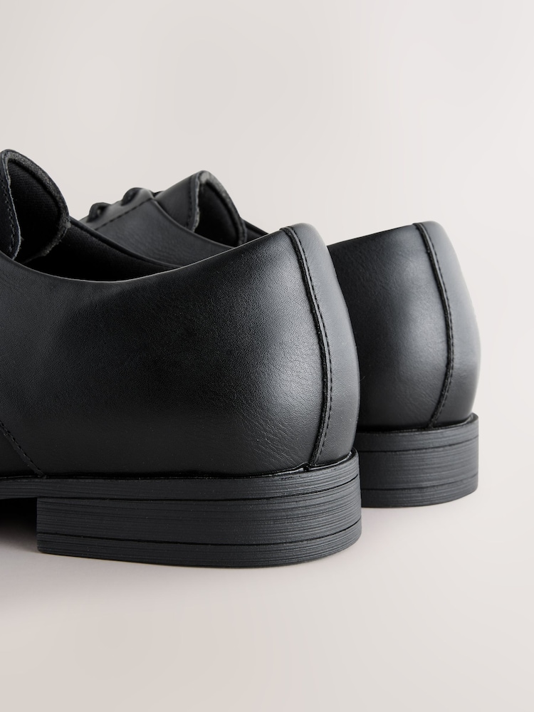Black Wide Fit Slim Square Derby Shoes - Image 7 of 7