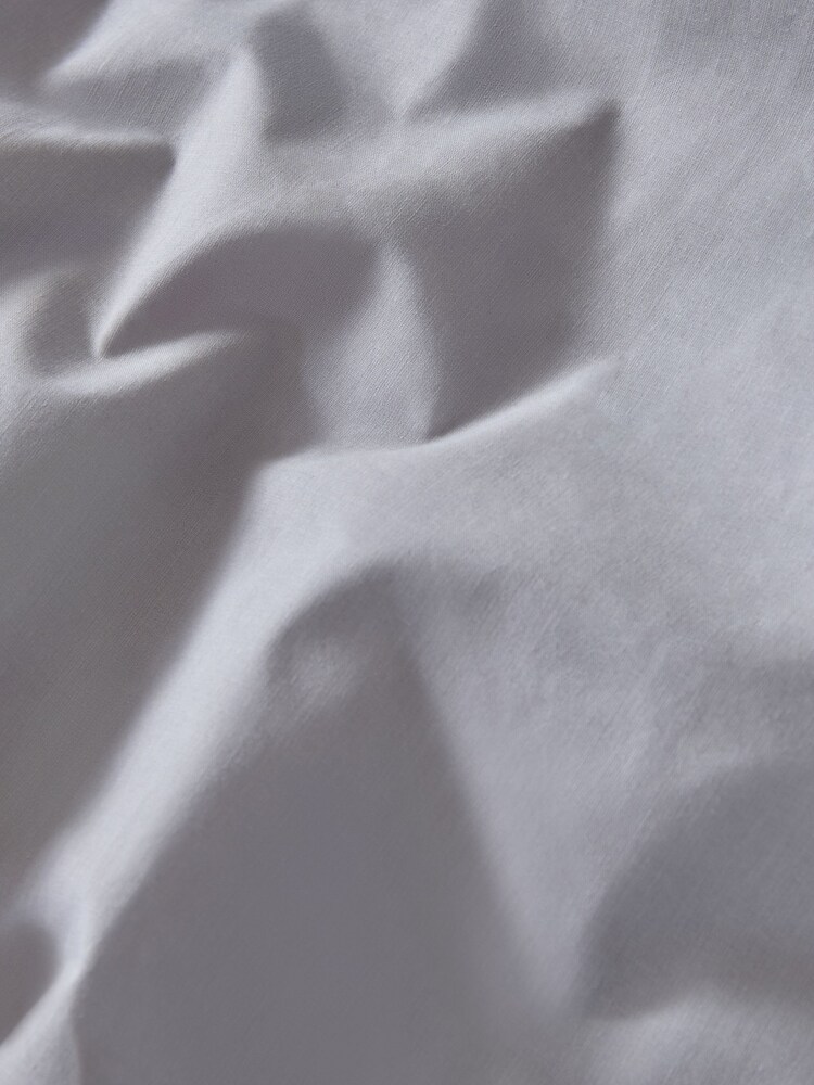 Silver Pure 100% Cotton 144 Thread Count Duvet Cover and Pillowcase Set - Image 5 of 5
