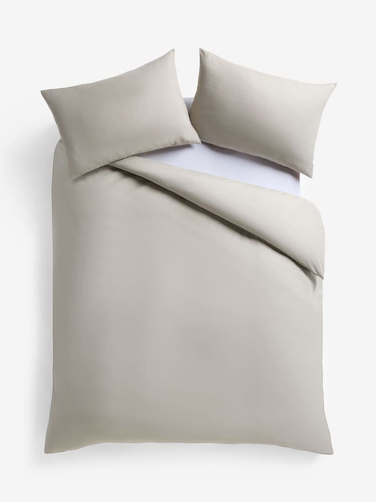 Mid Natural Non Iron Simply Soft Microfibre Duvet Cover and Pillowcase Set - Image 4 of 4 Mid Natural Non Iron Simply Soft Microfibre Duvet Cover and Pillowcase Set - Image 4 of 4