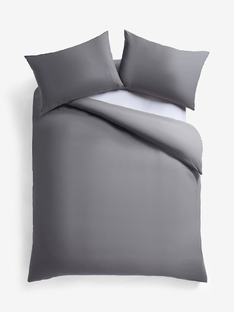 Charcoal Grey Non Iron Simply Soft Microfibre Duvet Cover and Pillowcase Set - Image 4 of 4 Charcoal Grey Non Iron Simply Soft Microfibre Duvet Cover and Pillowcase Set - Image 4 of 4