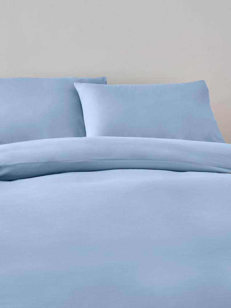 Pale Blue Non Iron Simply Soft Microfibre Duvet Cover and Pillowcase Set - Image 2 of 4 Pale Blue Non Iron Simply Soft Microfibre Duvet Cover and Pillowcase Set - Image 2 of 4