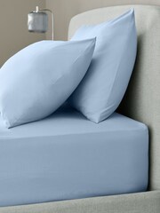 Pale Blue Non Iron Simply Soft Extra Deep Fitted Sheet - Image 1 of 2