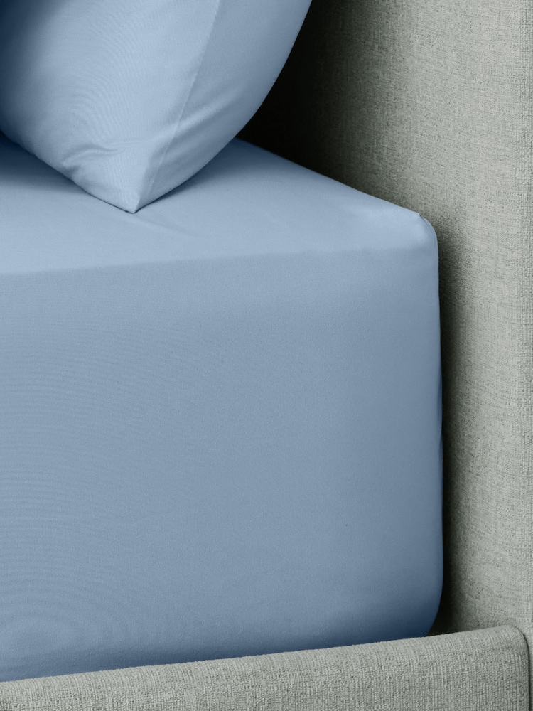 Pale Blue Non Iron Simply Soft Extra Deep Fitted Sheet - Image 2 of 2 Pale Blue Non Iron Simply Soft Extra Deep Fitted Sheet - Image 2 of 2