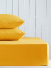 Bright Yellow Cotton Rich Deep Fitted Sheet - Image 1 of 2