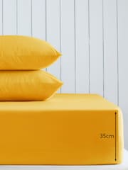 Bright Yellow Cotton Rich Deep Fitted Sheet - Image 2 of 2