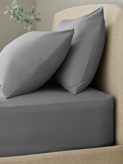 Charcoal Grey Non Iron Simply Soft Extra Deep Fitted Sheet - Image 1 of 2