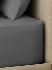 Charcoal Grey Non Iron Simply Soft Extra Deep Fitted Sheet - Image 2 of 2