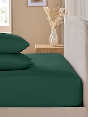 Teal Blue Cotton Rich Fitted Sheet - Image 1 of 1