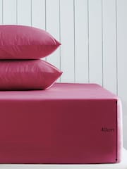 Berry Pink Cotton Rich Extra Deep Fitted Bed Sheet - Image 2 of 2