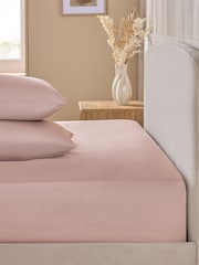Blush Pink Cotton Rich Fitted Sheet - Image 1 of 1