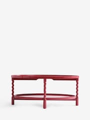 Red Gloss Oval Large Coffee Table - Image 1 of 4