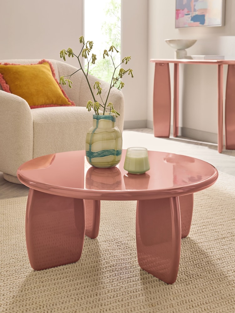 Pink Lola Gloss Coffee Table - Image 1 of 3 Pink Lola Gloss Coffee Table - Image 1 of 3