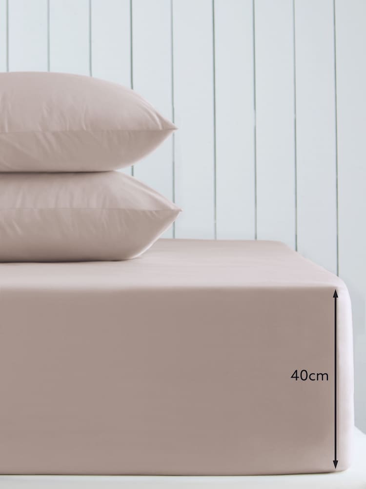 Blush Pink Cotton Rich Extra Deep Fitted Sheet - Image 2 of 2