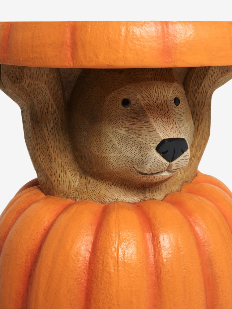 Orange Bertie Bear Pumpkin Shaped Side Table - Image 5 of 5 Orange Bertie Bear Pumpkin Shaped Side Table - Image 5 of 5