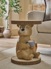 Natural Bertie with Coffee Resin Shaped Side Table - Image 2 of 7