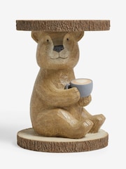 Natural Bertie with Coffee Resin Shaped Side Table - Image 4 of 7