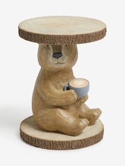 Natural Bertie with Coffee Resin Shaped Side Table - Image 5 of 7