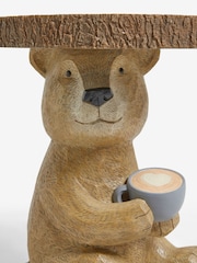 Natural Bertie with Coffee Resin Shaped Side Table - Image 8 of 8