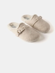 Mint Velvet Cream Felt Clog Slippers - Image 2 of 3