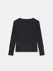 Mint Velvet Black Asymmetric Button Jumper - Image 7 of 7