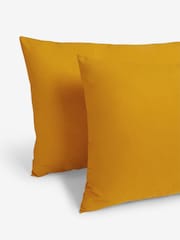 Set of 2 Bright Yellow Cotton Rich Pillowcases - Image 3 of 3