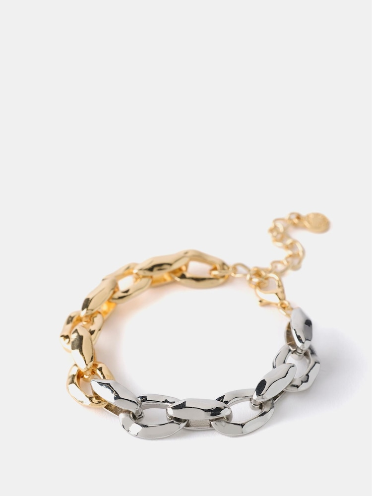 Mint Velvet Gold Mixed Metal Chain Bracelet - Image 1 of 2