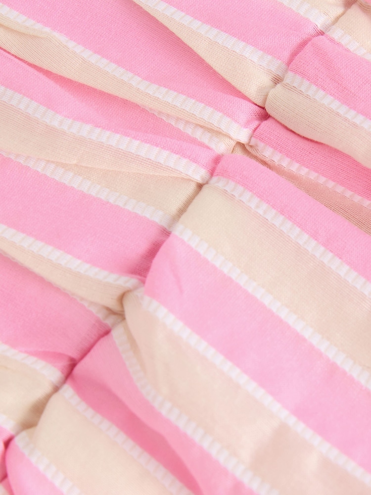 Pink Stripe Maternity Pull On Shorts - Image 8 of 8