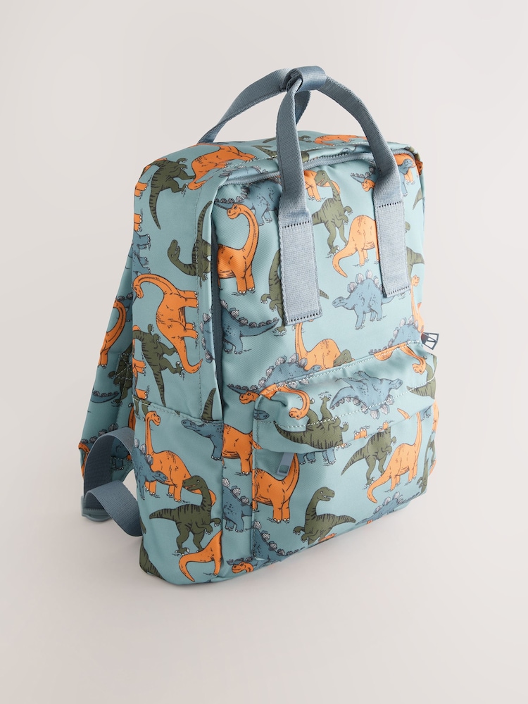 Azul con estampado de dinosaurio - Mochila - Imagen 1 de 5 Azul con estampado de dinosaurio - Mochila - Imagen 1 de 5